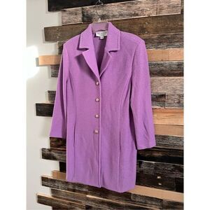 St John Collection Purple Knit Blazer By Marie Gray Size 12